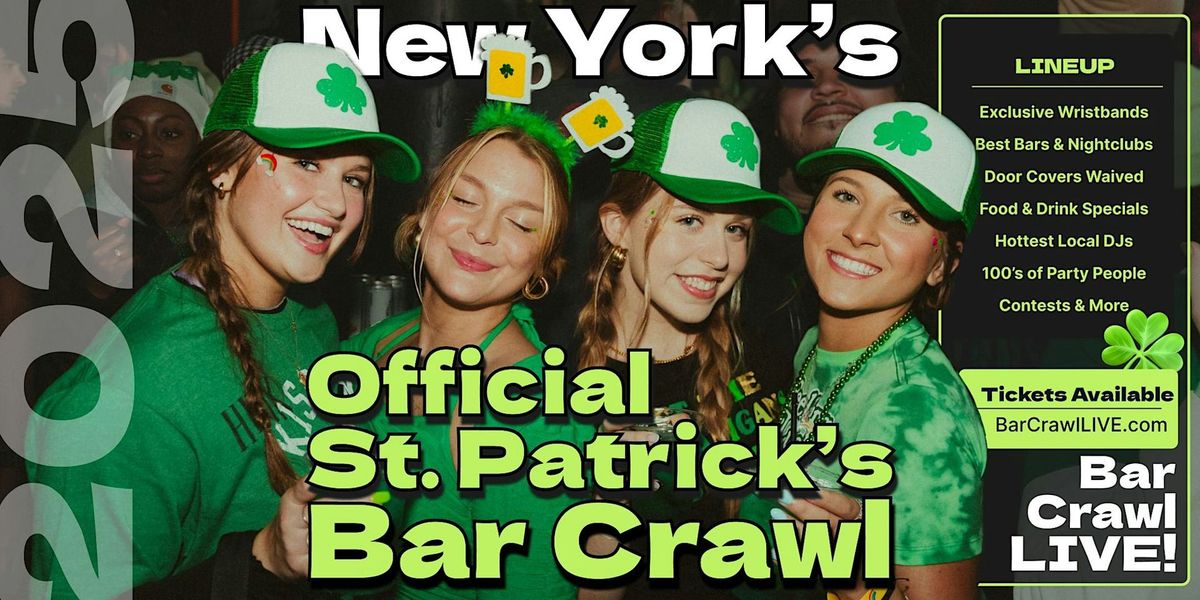 2025 Official New York St Patricks Day Bar Crawl By Bar Crawl LIVE