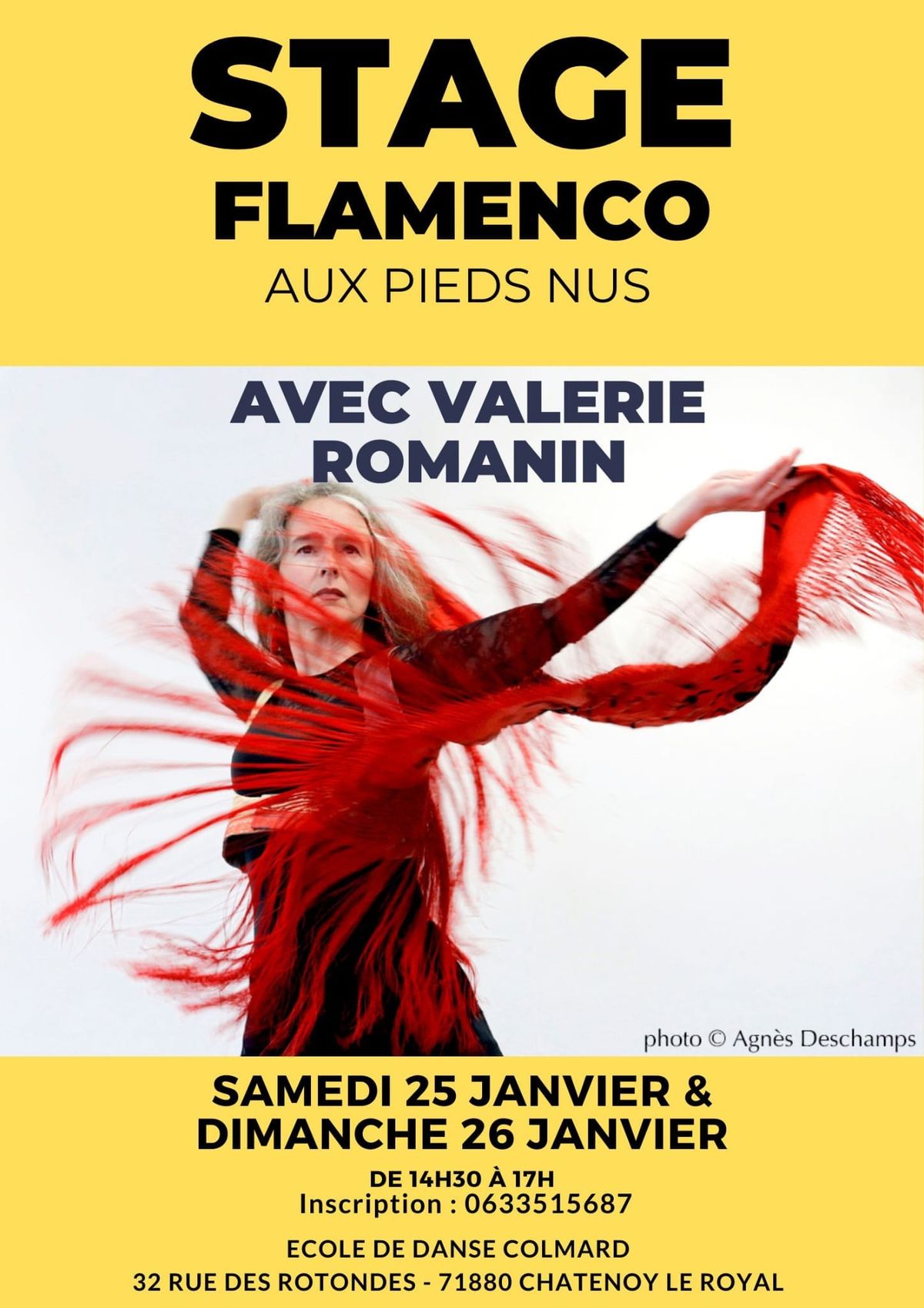 2 Stages de FLAMENCO aux pieds nus avec Val\u00e9rie Romanin 