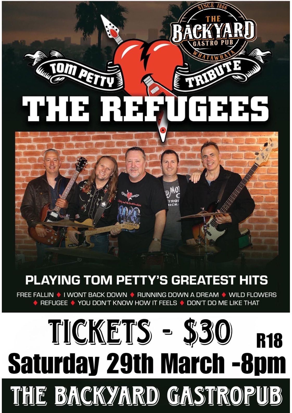 Tom Petty Tribute Show- \u201cThe Refugees \u201c