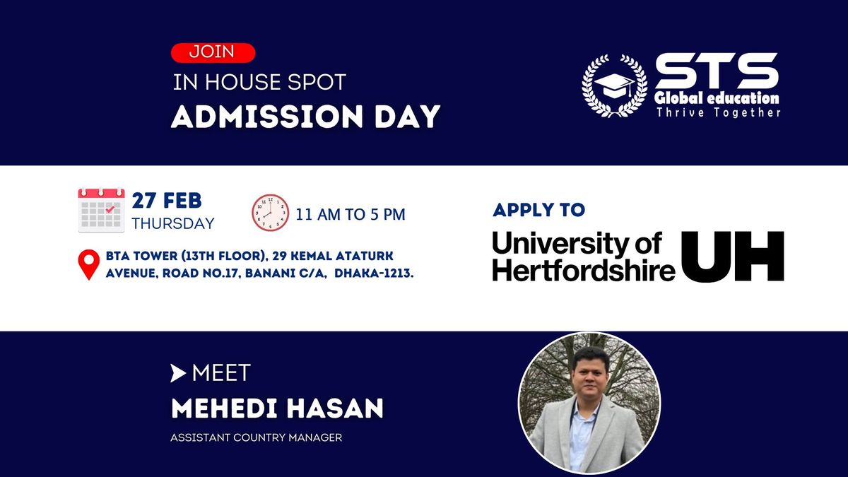 University of Hertfordshire Spot Admission Day 