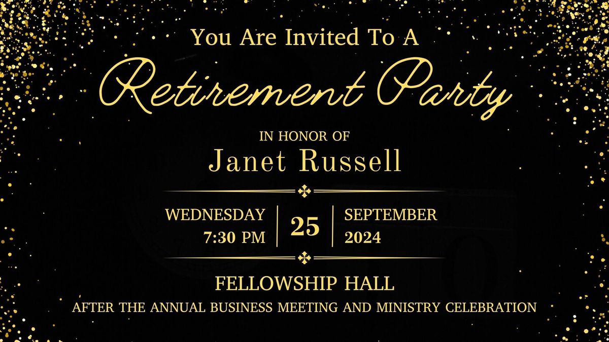 Pastor Janet's Retirement Party