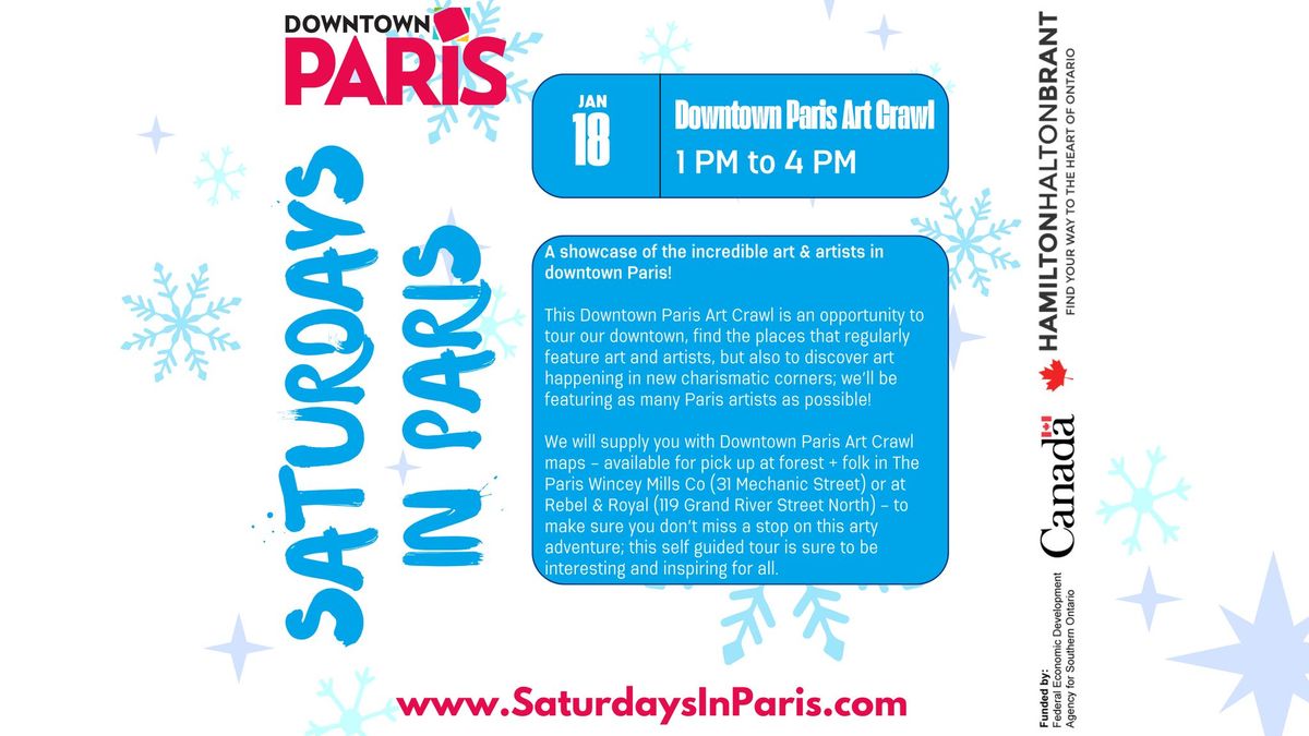 JAN 18TH Saturdays In Paris