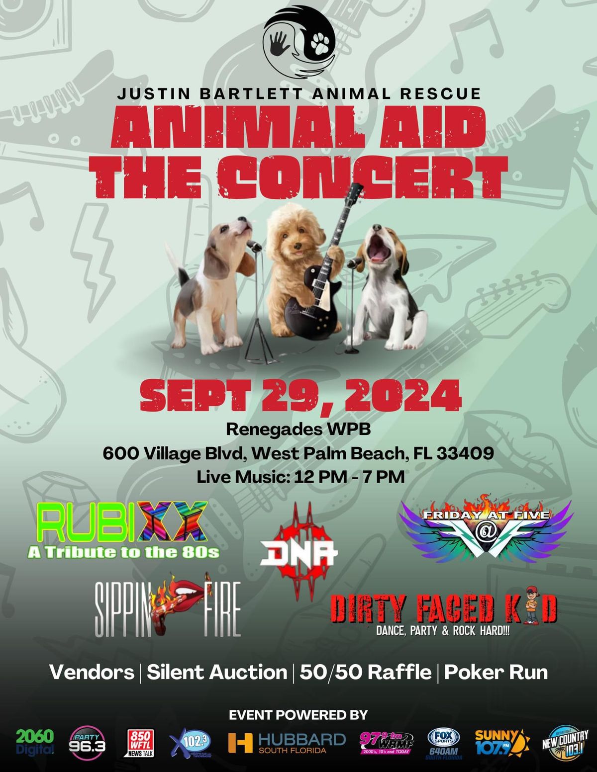 Justin Bartlett animal rescue animal aid concert 