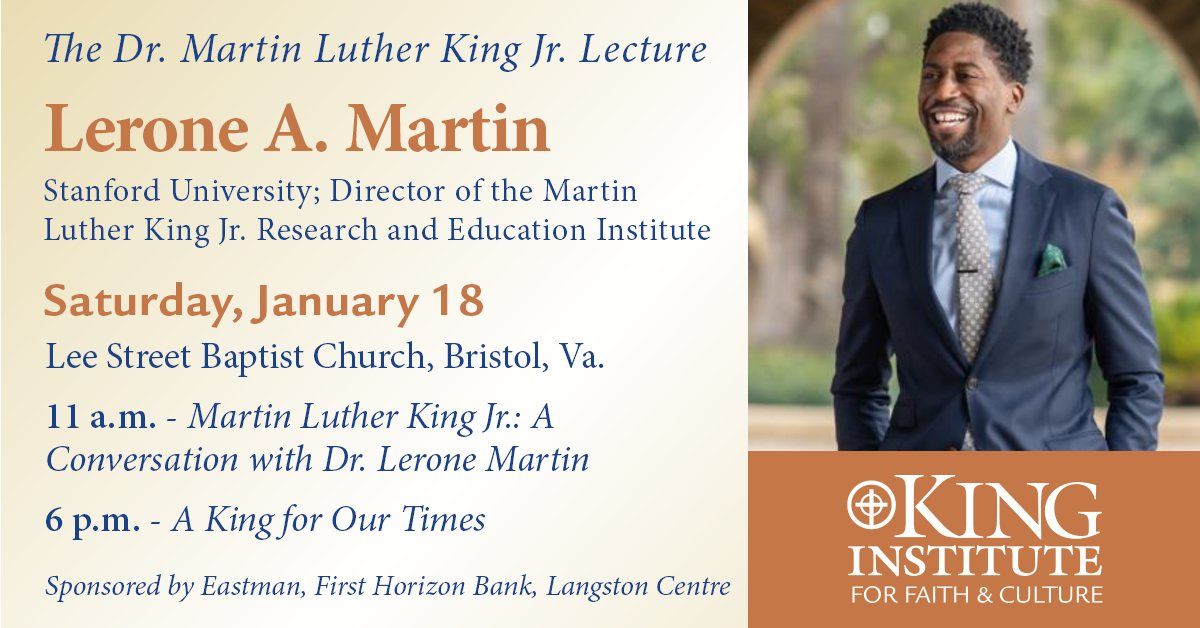 Dr Martin Luther King, Jr. Lecture: Dr Lerone Martin, Director, MLK Institute, Stanford University