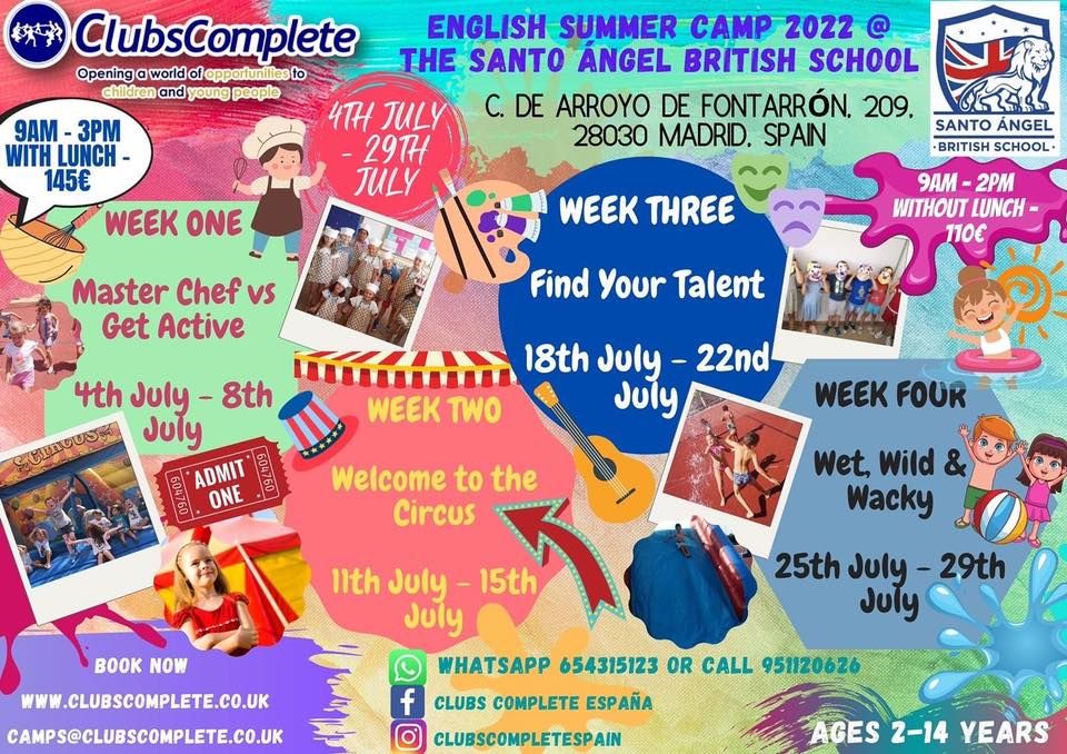 The Santo \u00c1ngel British School Summer Camp