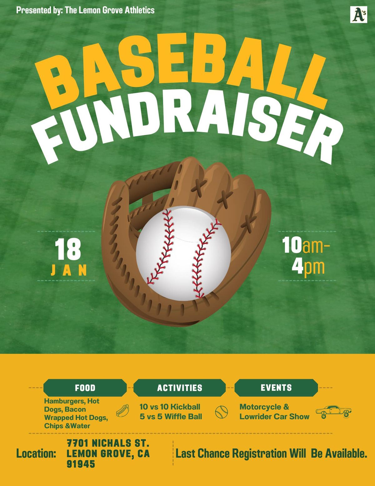 League Fundraiser presented by Lemon Grove Athletics