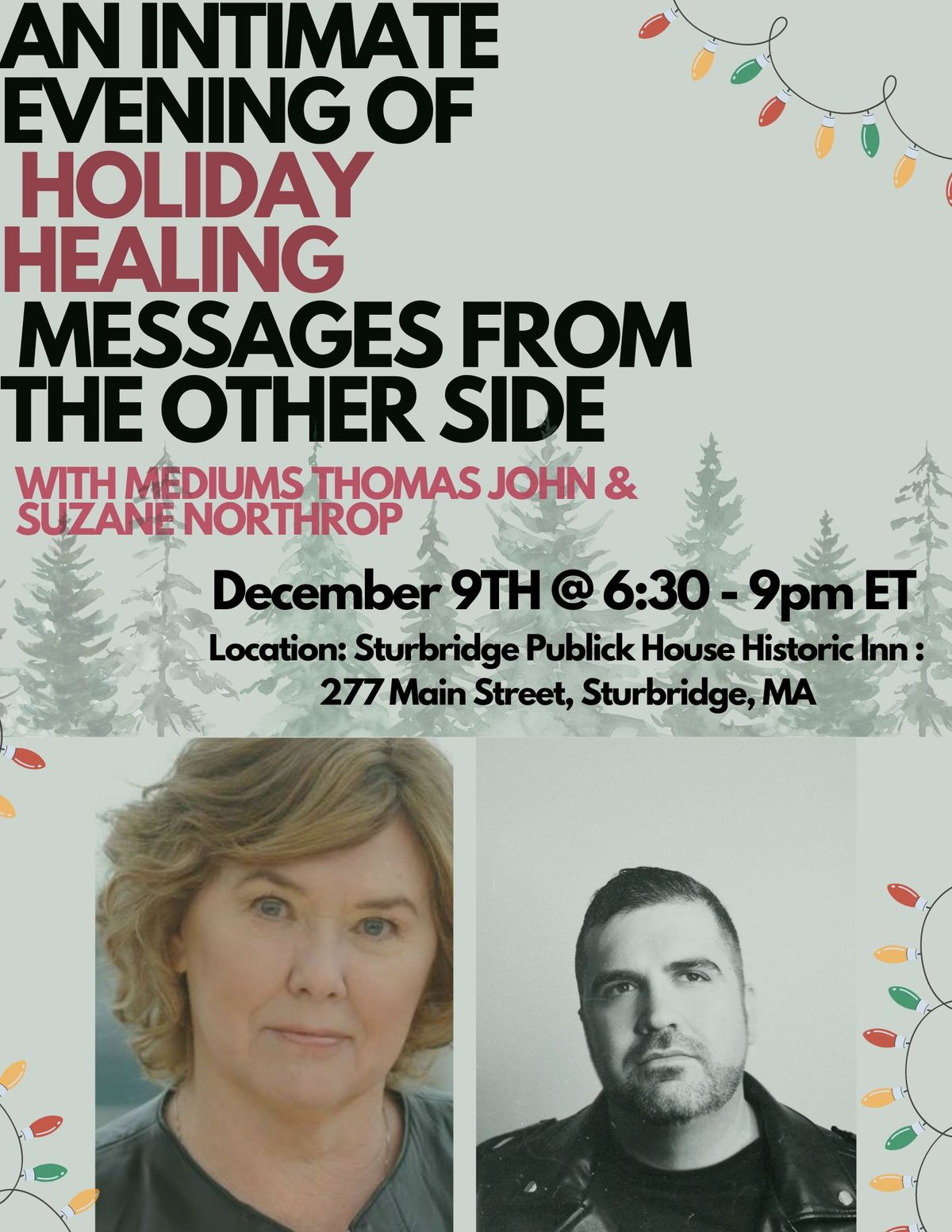 Evening of Holiday Healing Messages from the Other Side | With Mediums Thomas John & Suzane Northrop