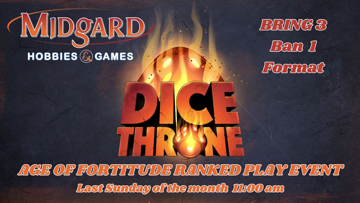 Dice Throne Age of Fortitude Bring 3 Ban 1 Ranked Play