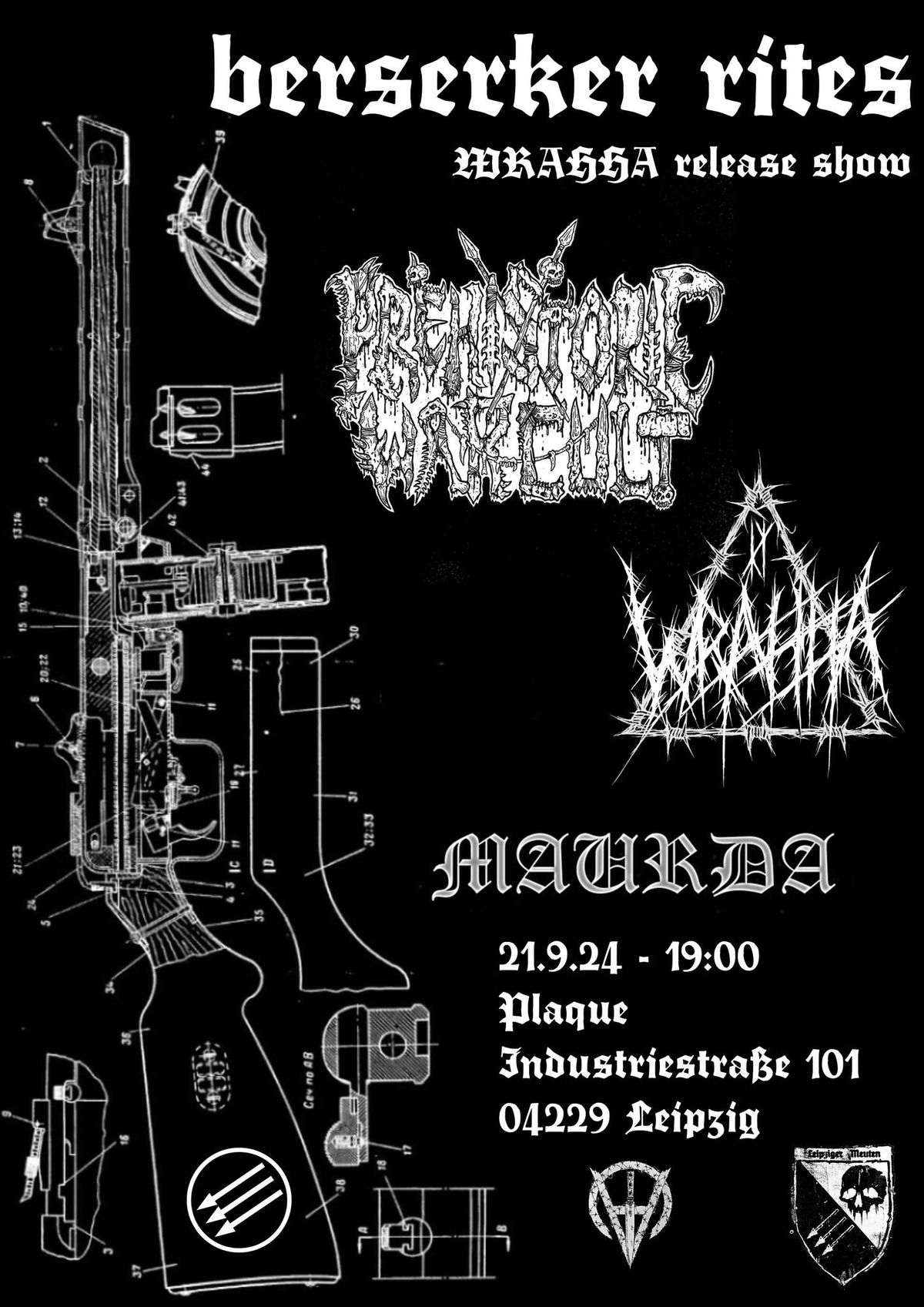 Berserker Rites - Wrahha release gig