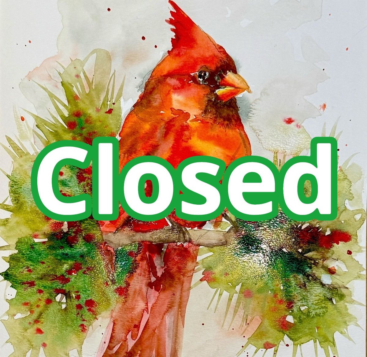 CLOSED:CARDINAL Watercolor Class :: $55.