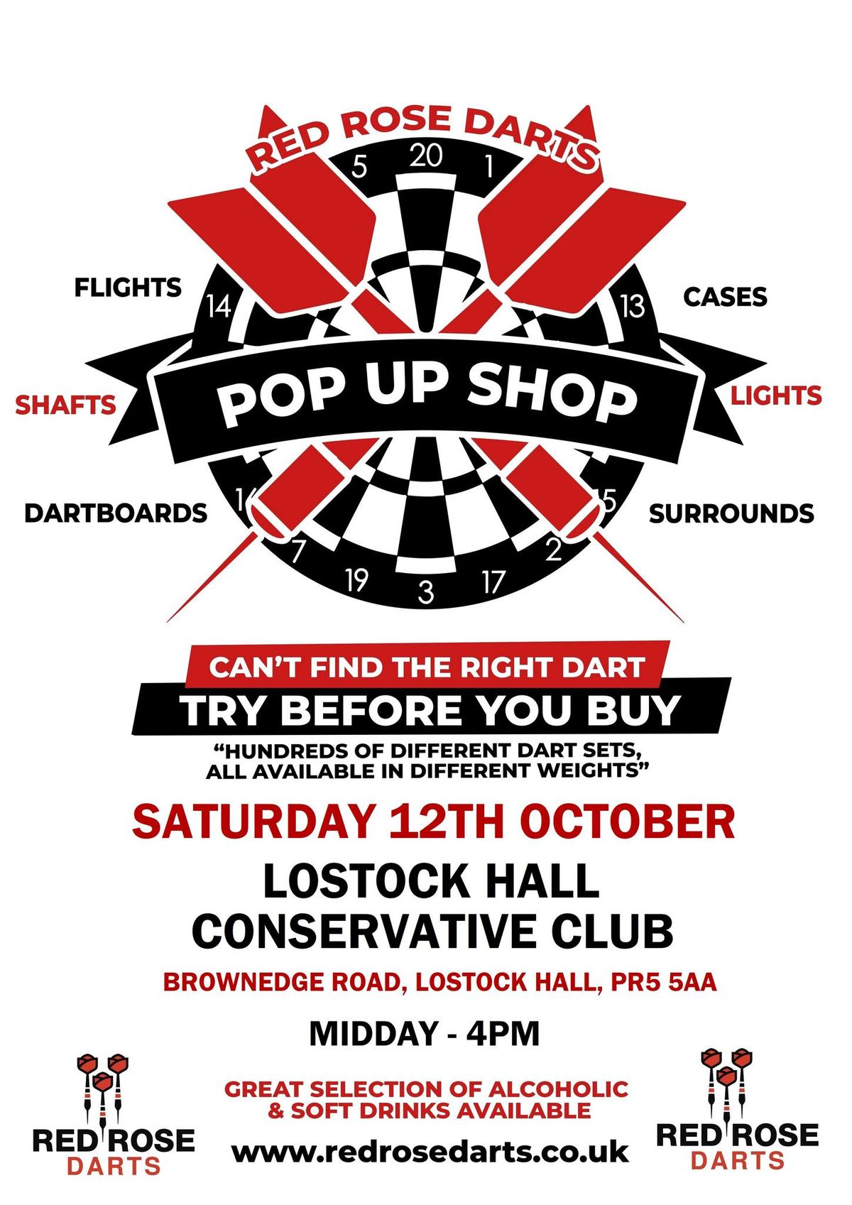 Darts Pop-up Shop (Lostock Hall, Preston)