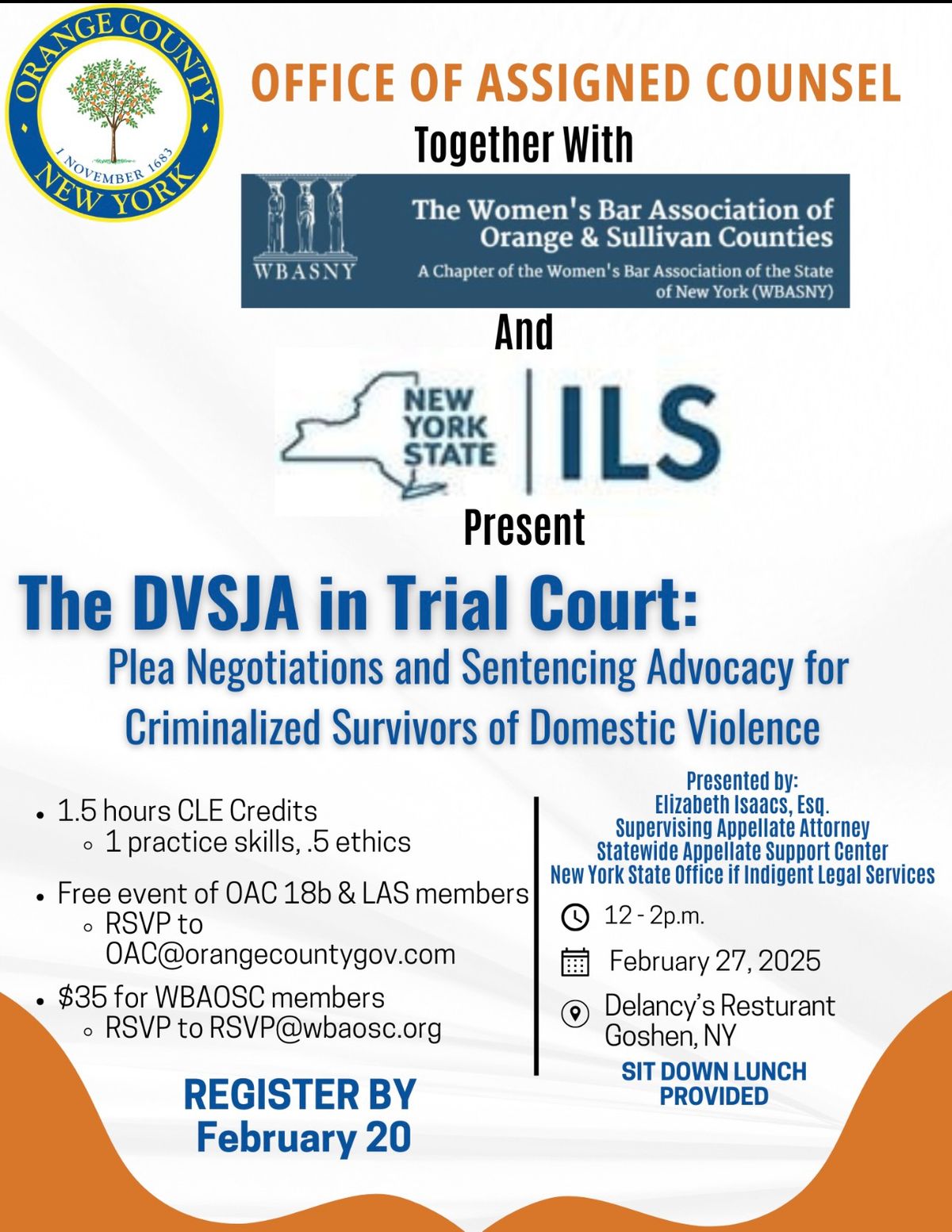 Lunchtime CLE: DVSJA in Trial Court