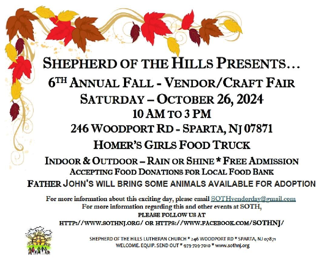 SOTH Annual Fall Vendor\/Craft Fair 