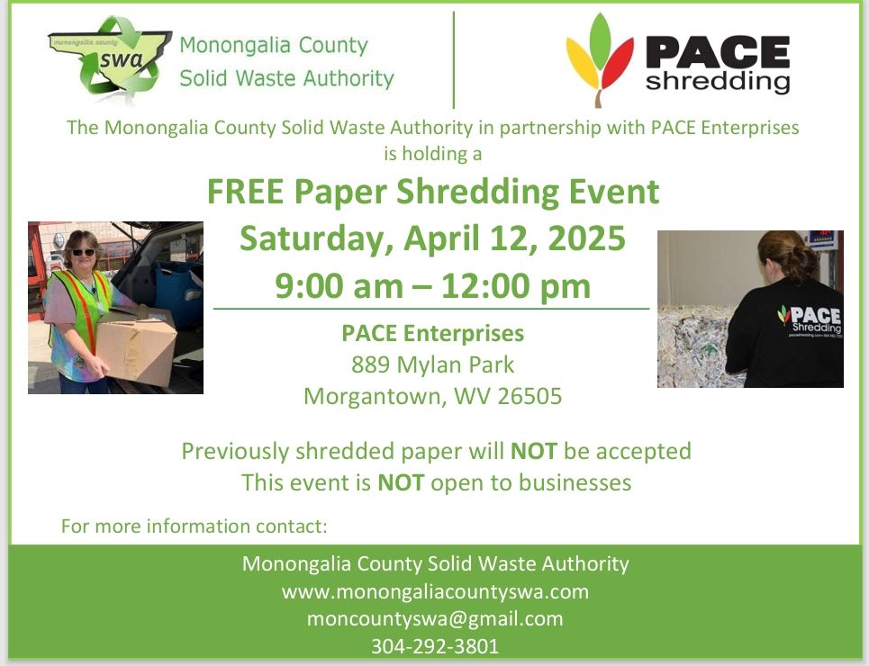 Monongalia County SWA's Paper Shred Event