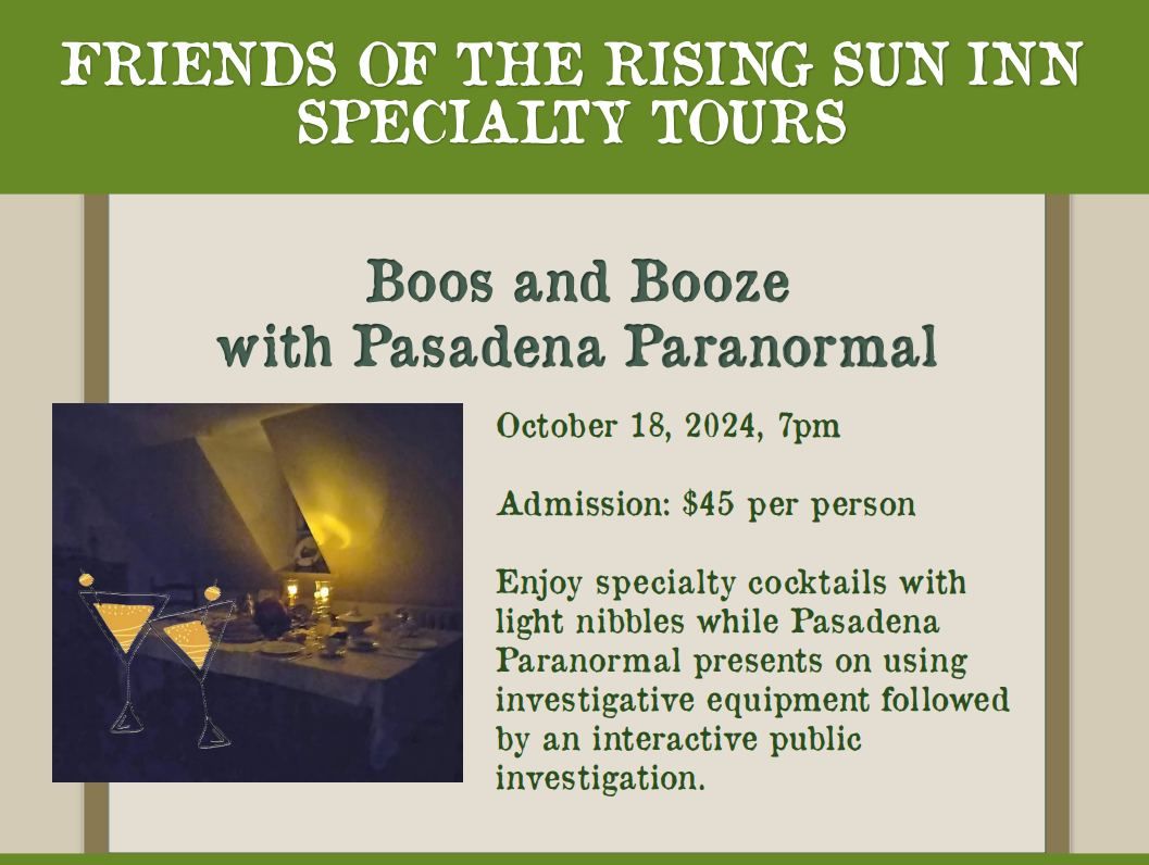 Boos and Booze with Pasadena Paranormal