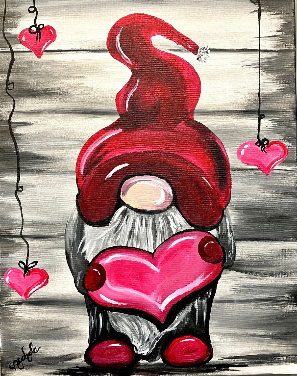 Valentine Gnome - Mimosa Sunday @ Wine and Canvas Lansing