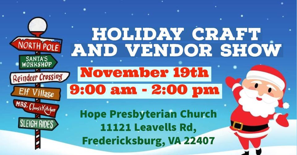 Hope Presbyterian Church Craft & Vendor Fair