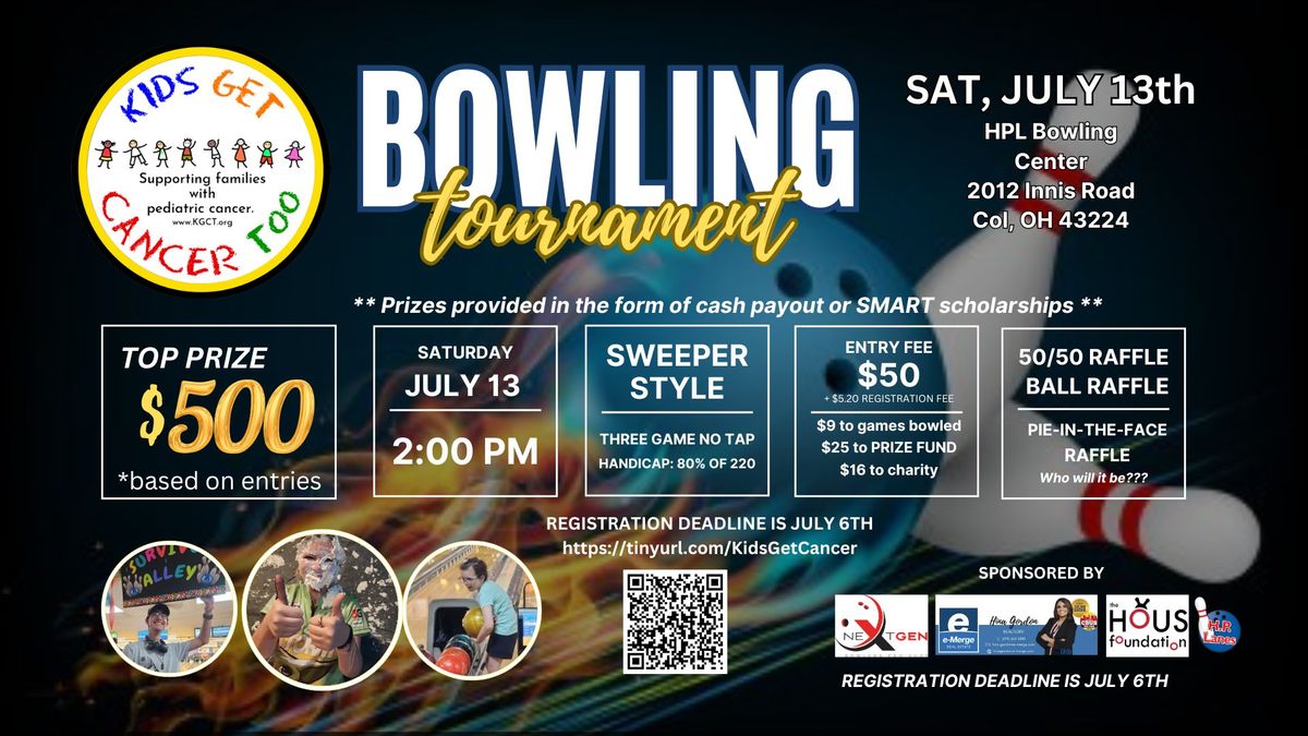 Kids Get Cancer Too - 2024 Bowling Tournament Fundraiser