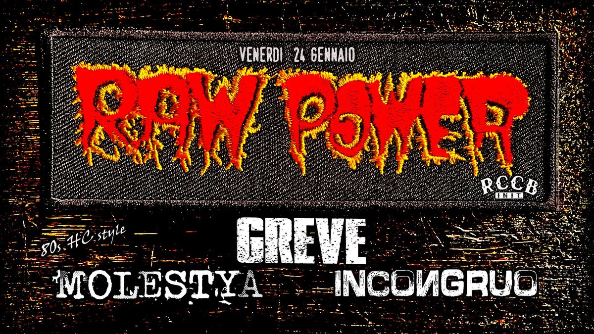 RAW POWER + GREVE + MOLESTYA + INCONGRUO \/\/ Live 80's HC style