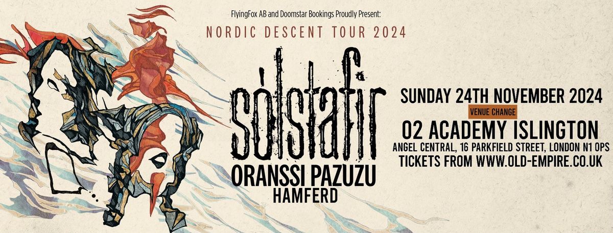 S\u00f3lstafir + Oranssi Pazuzu + Hamferd at O2 Academy Islington, London