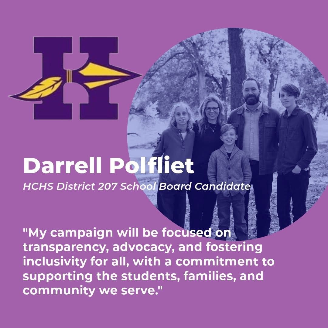 Fundraiser for Darrell Polfliet for HCHS Dist. 207 School Board