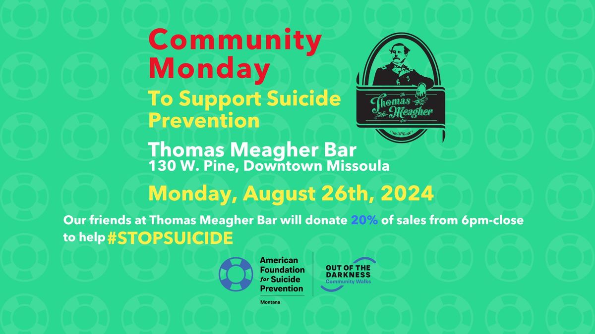 Five Valleys Out of the Darkness Walk - Community Monday Thomas Meagher Bar