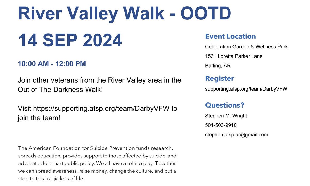 River Valley Veterans Suicide Prevention Walk