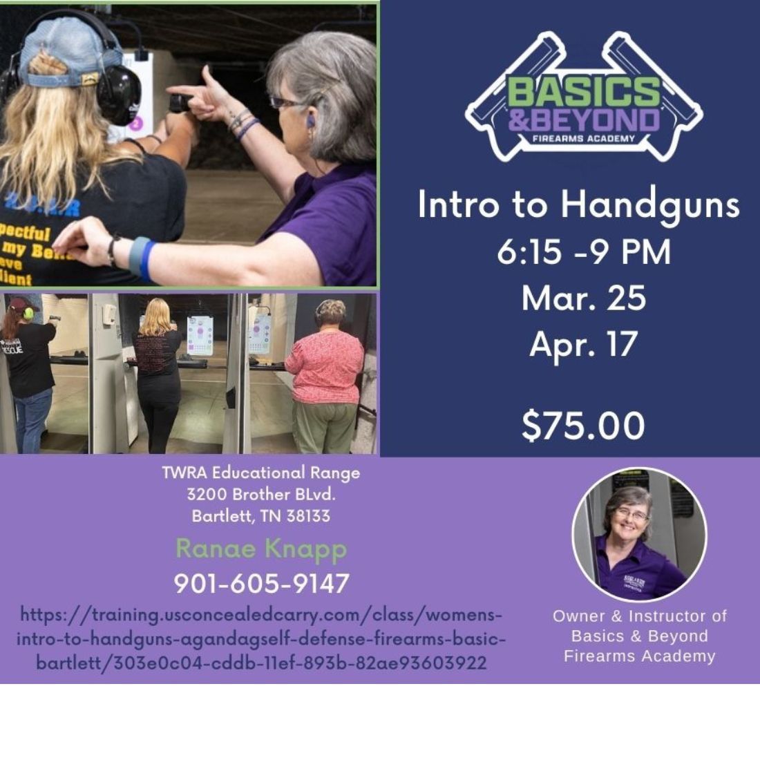 Women\u2019s Intro to Handguns