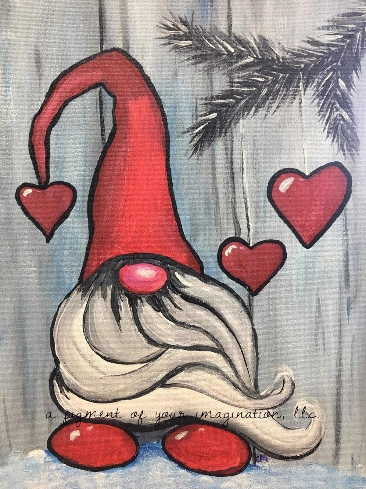 Love Gnome Canvas Paint and SIp