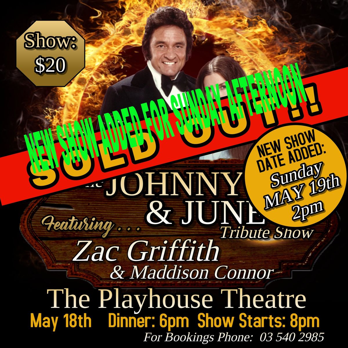 Johnny and June Tribute Show, presented by Zac Griffith & Maddison Connor, EXTAR SUNDAY SHOW ADDED