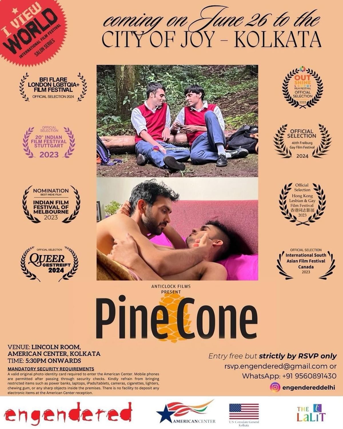 Screening of Pine Cone film directed by Onir followed by a panel discussion. 