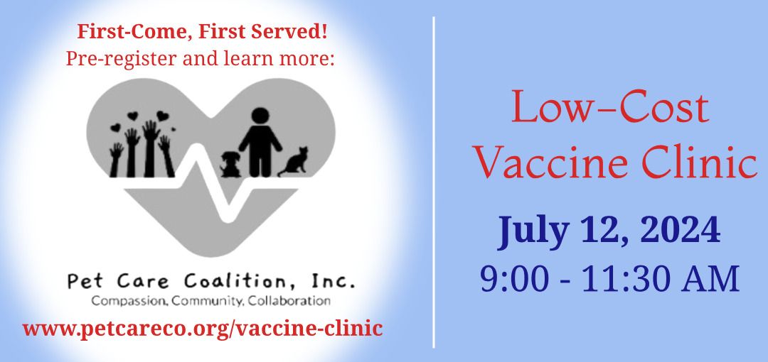 July Low-Cost Vaccine Clinic