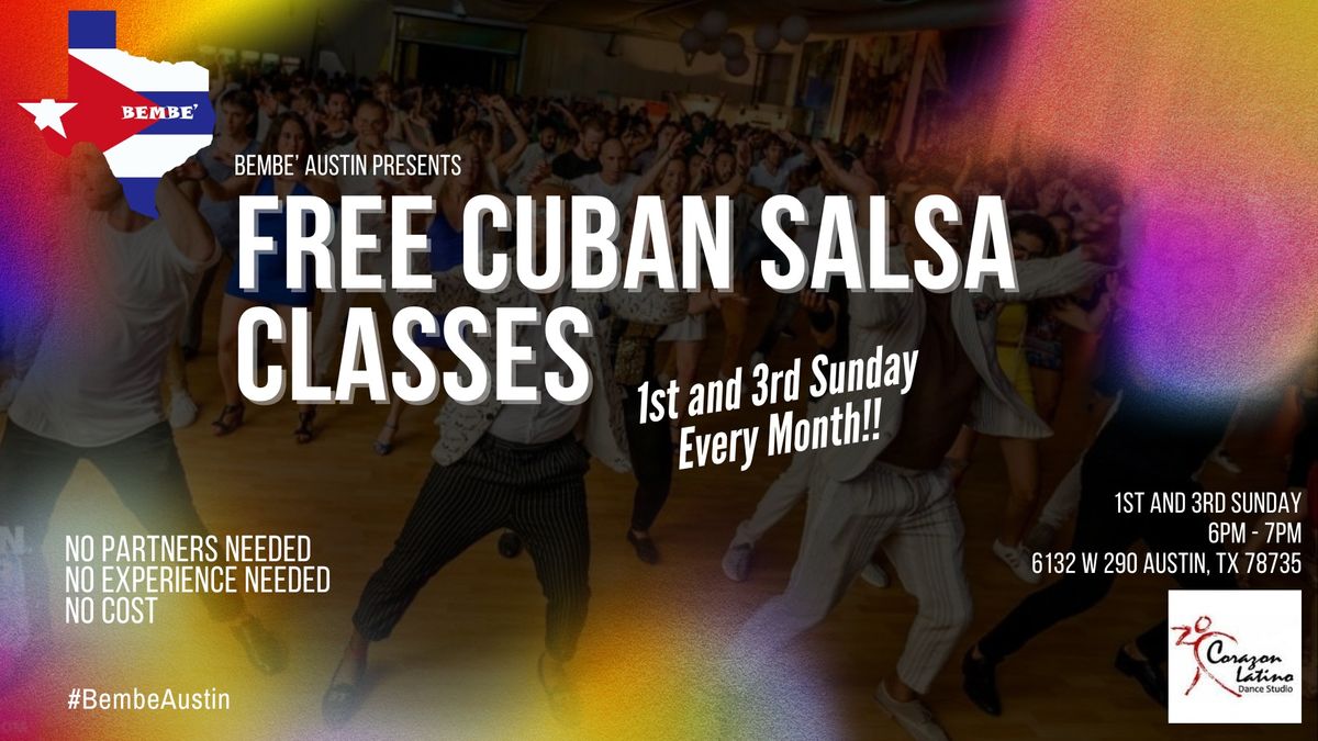 FREE BEGINNER CUBAN SALSA CLASSES