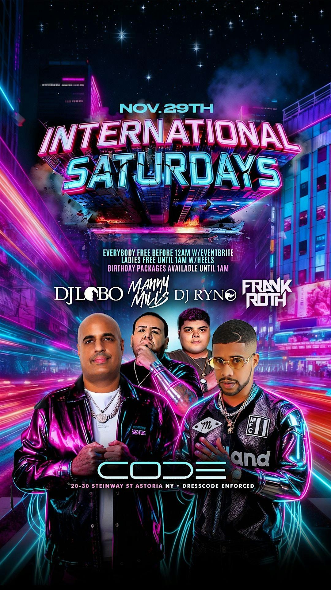 International Saturdays at CODE Astoria