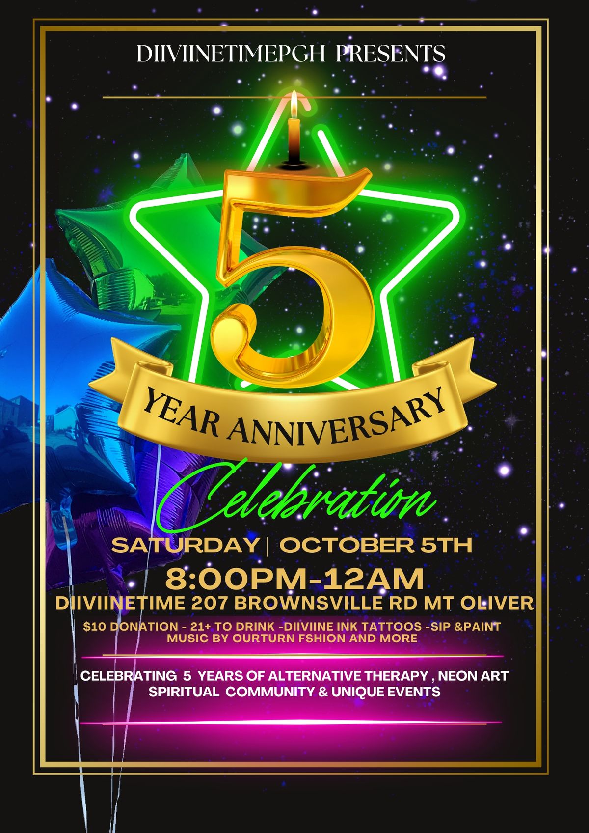 DIIVIINETIME 5 YEAR ANNIVERSARY CELEBRATION