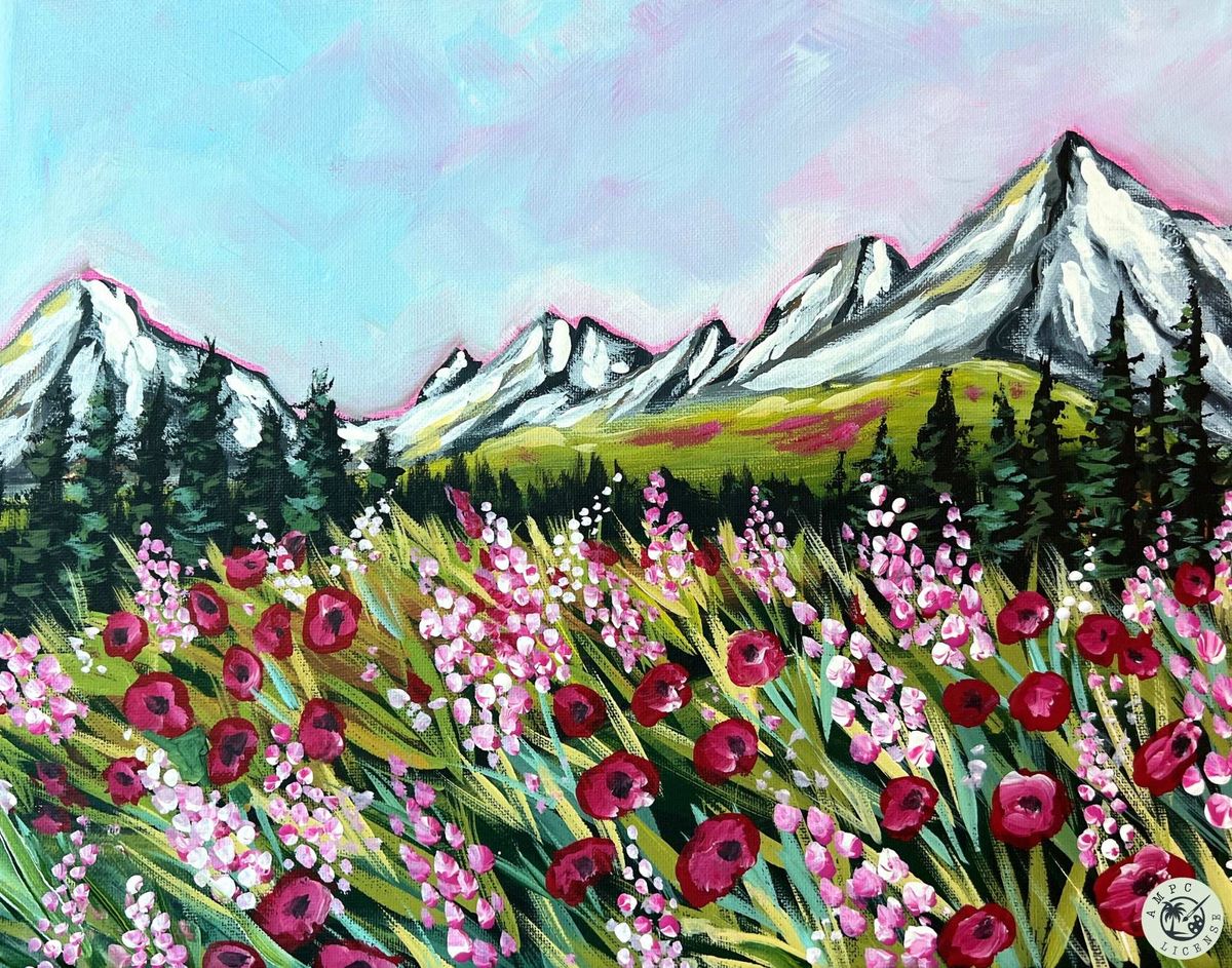 Learn Acrylic Painting - Majestic Mountain 