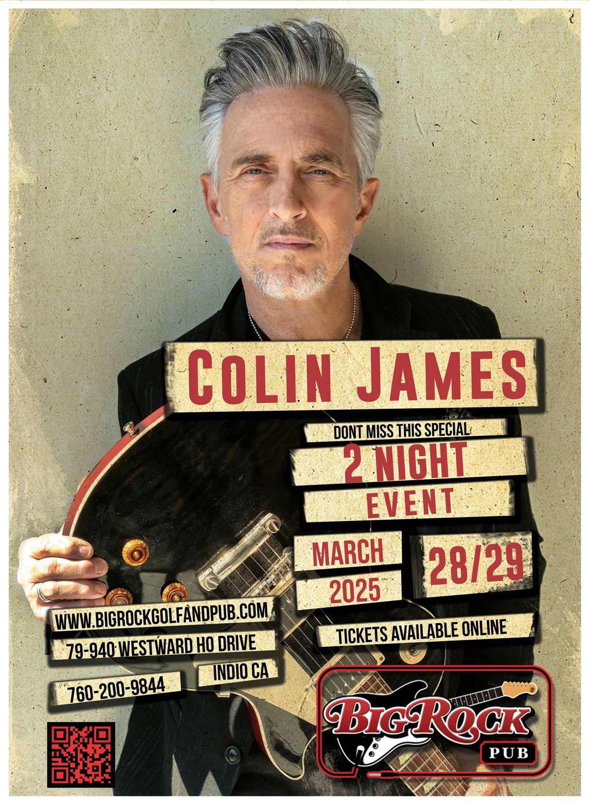 COLIN JAMES - 2 Night Spring Event