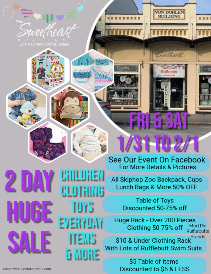 2 Day Children Clothing, Toys & Everday Item SALE