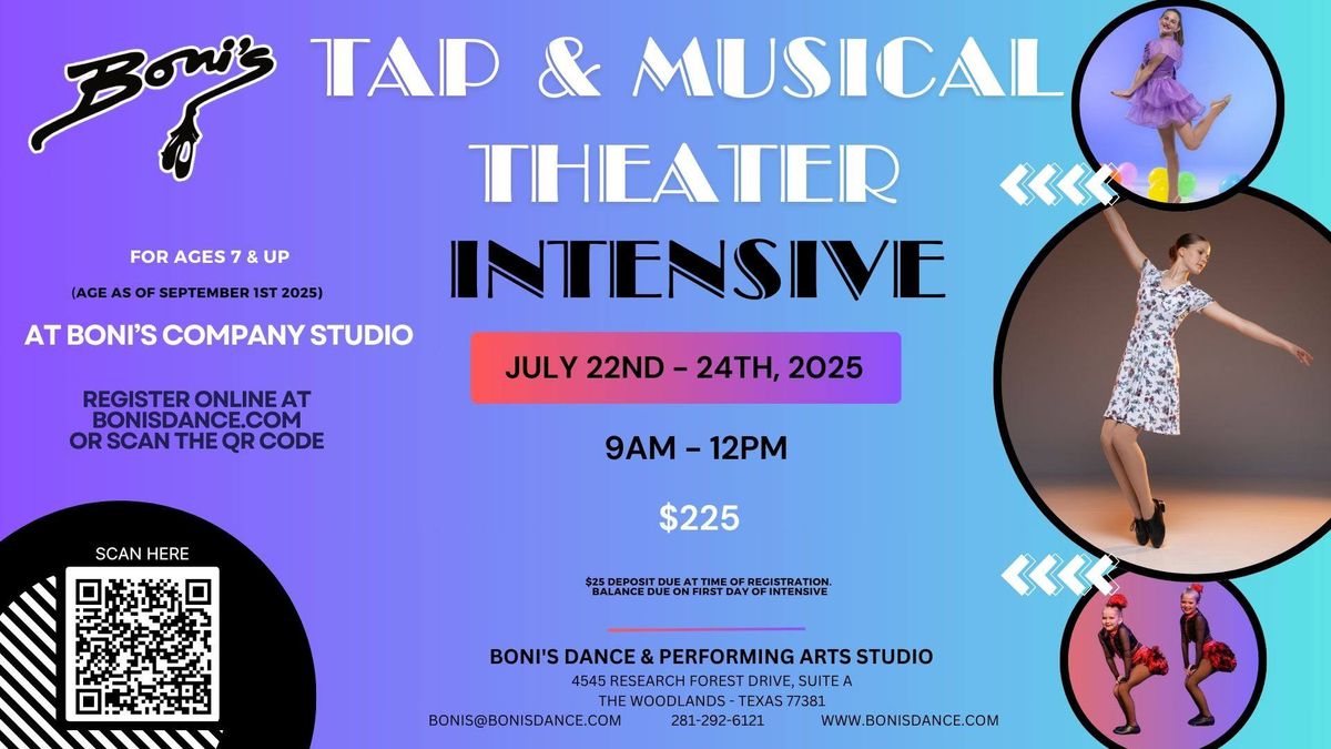 Boni's Summer Tap & Musical Theater Intensive 2025