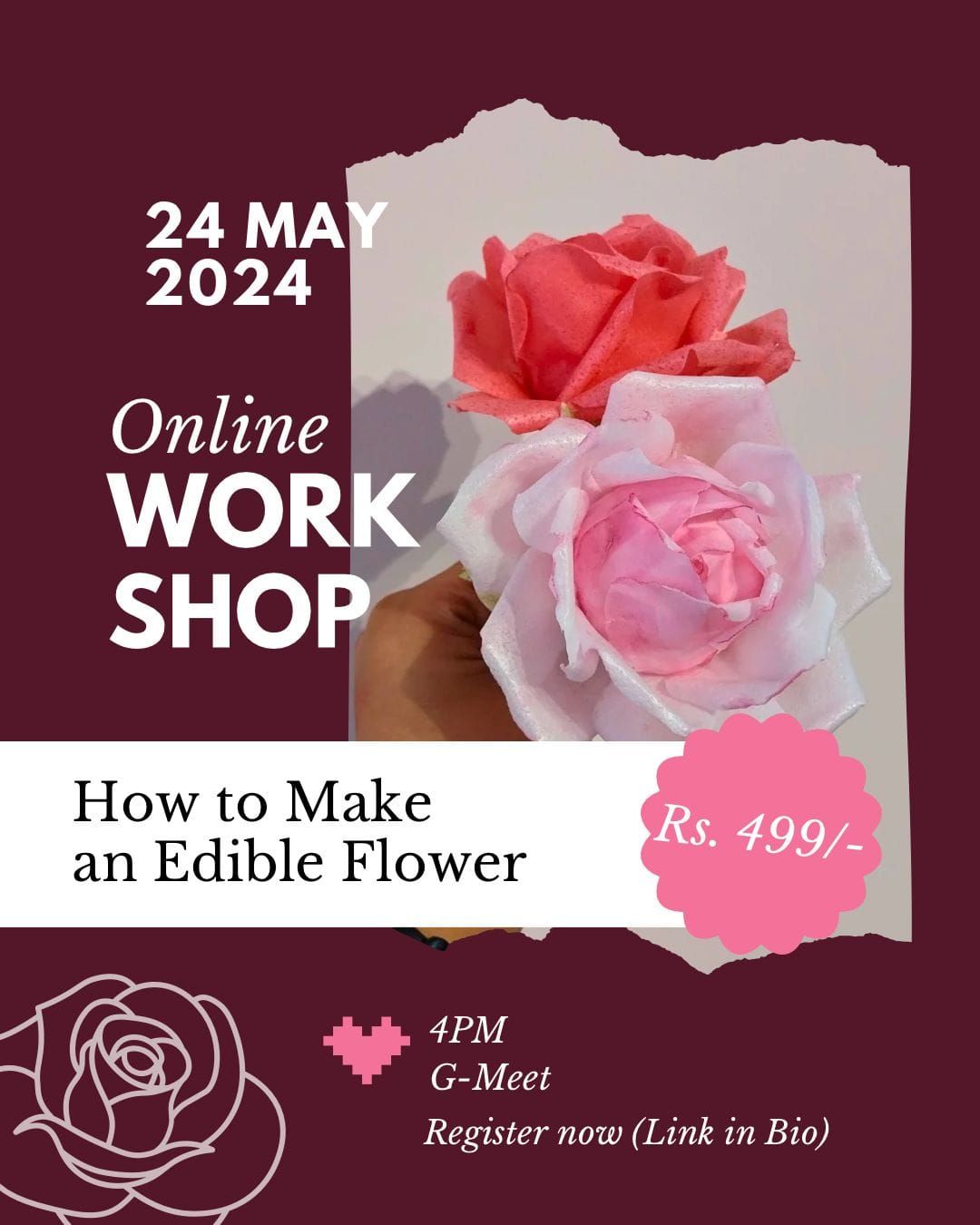 online Edible rose workshop