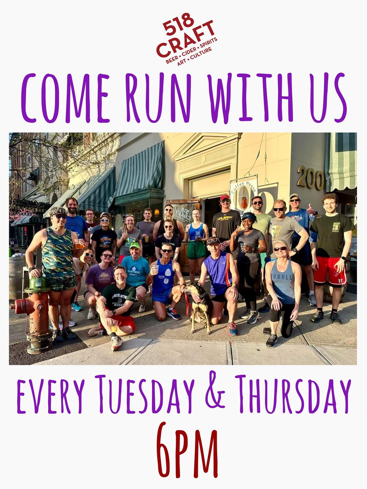 runners club every Tuesday & Thursday