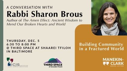 Building Community in a Fractured World: A Conversation with Rabbi Sharon Brous