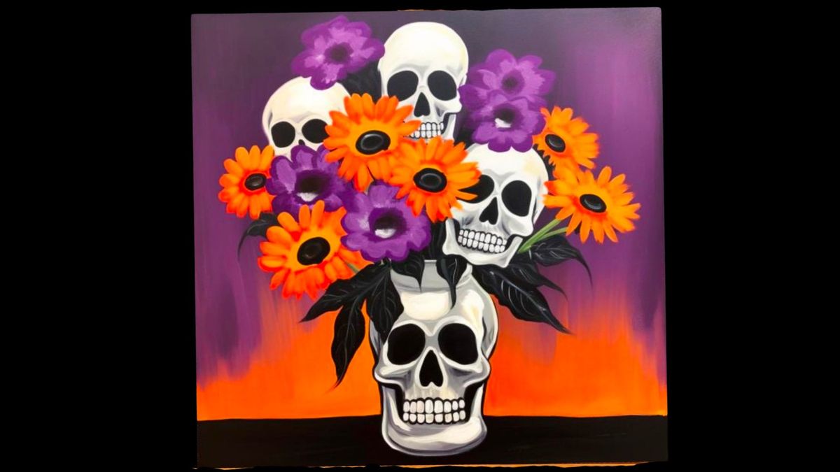 Skull Bouquet- Choose your colors (maybe team colors?)