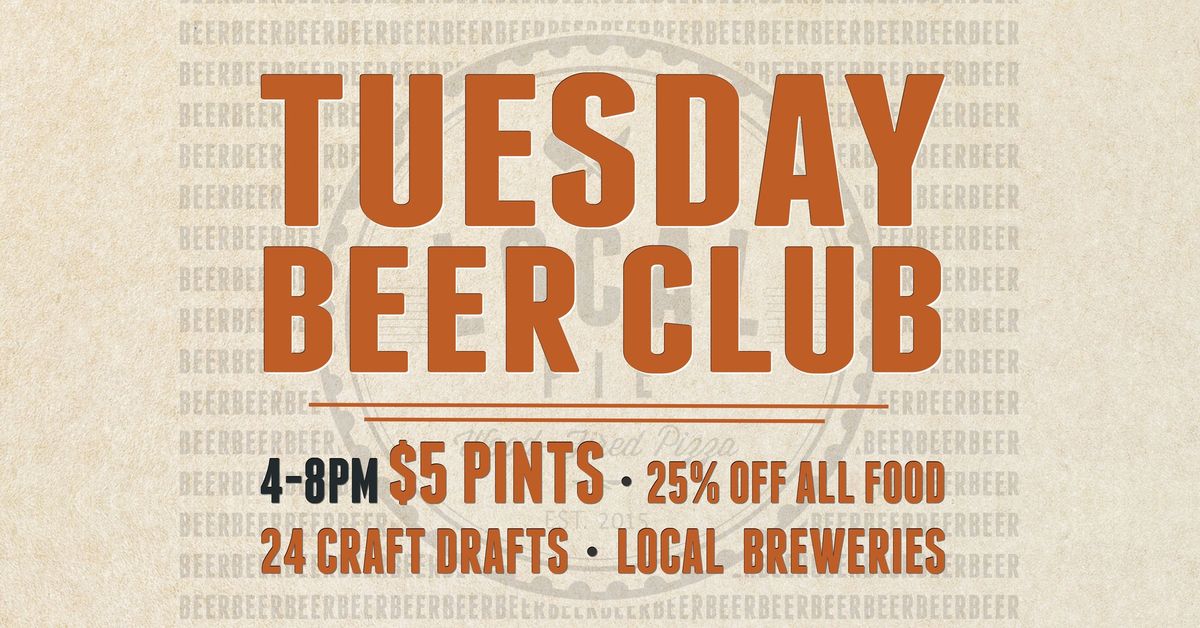 Tuesday Beer Club at Local Pie