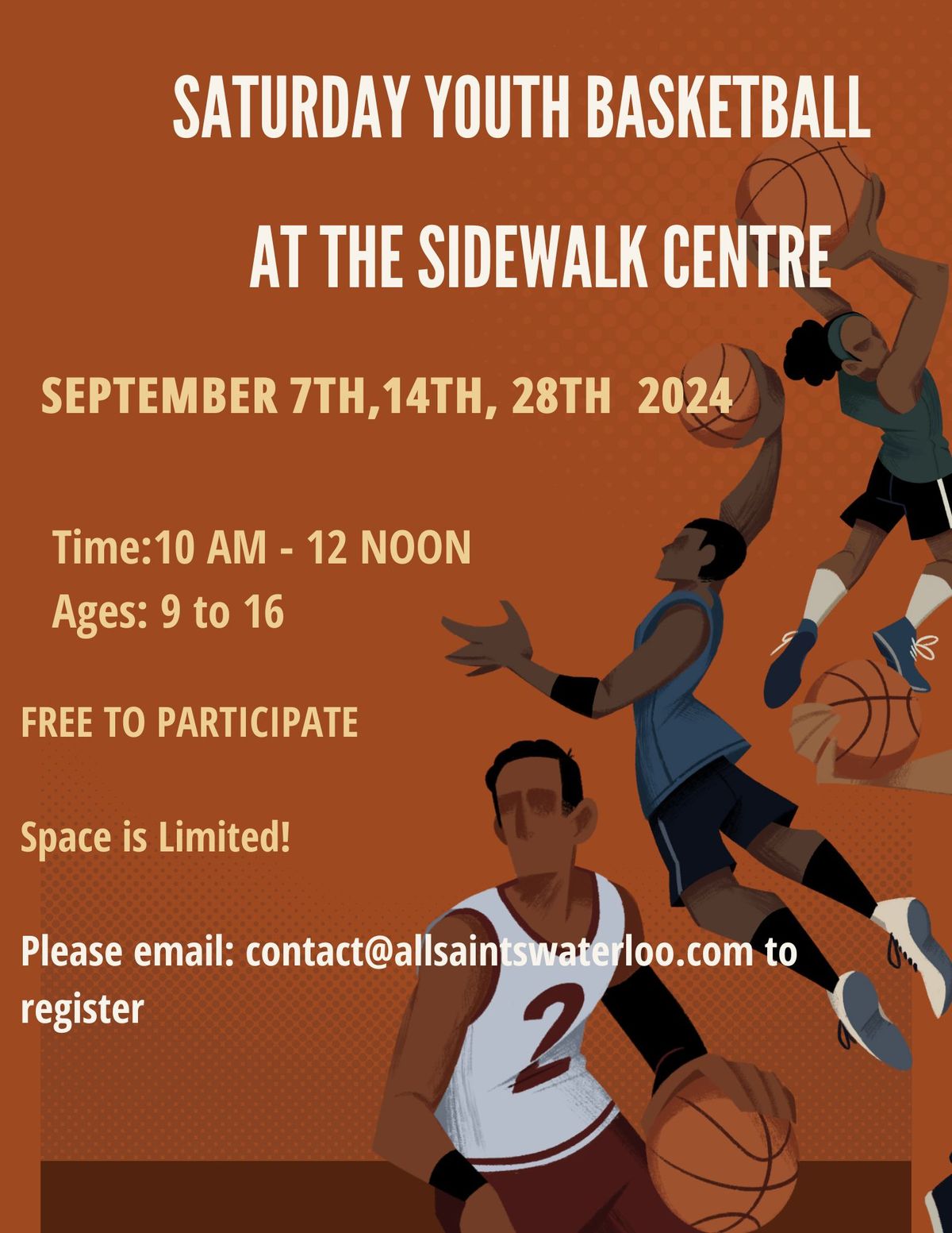 SATURDAY YOUTH BASKETBALL AT SIDE WALK CENTRE