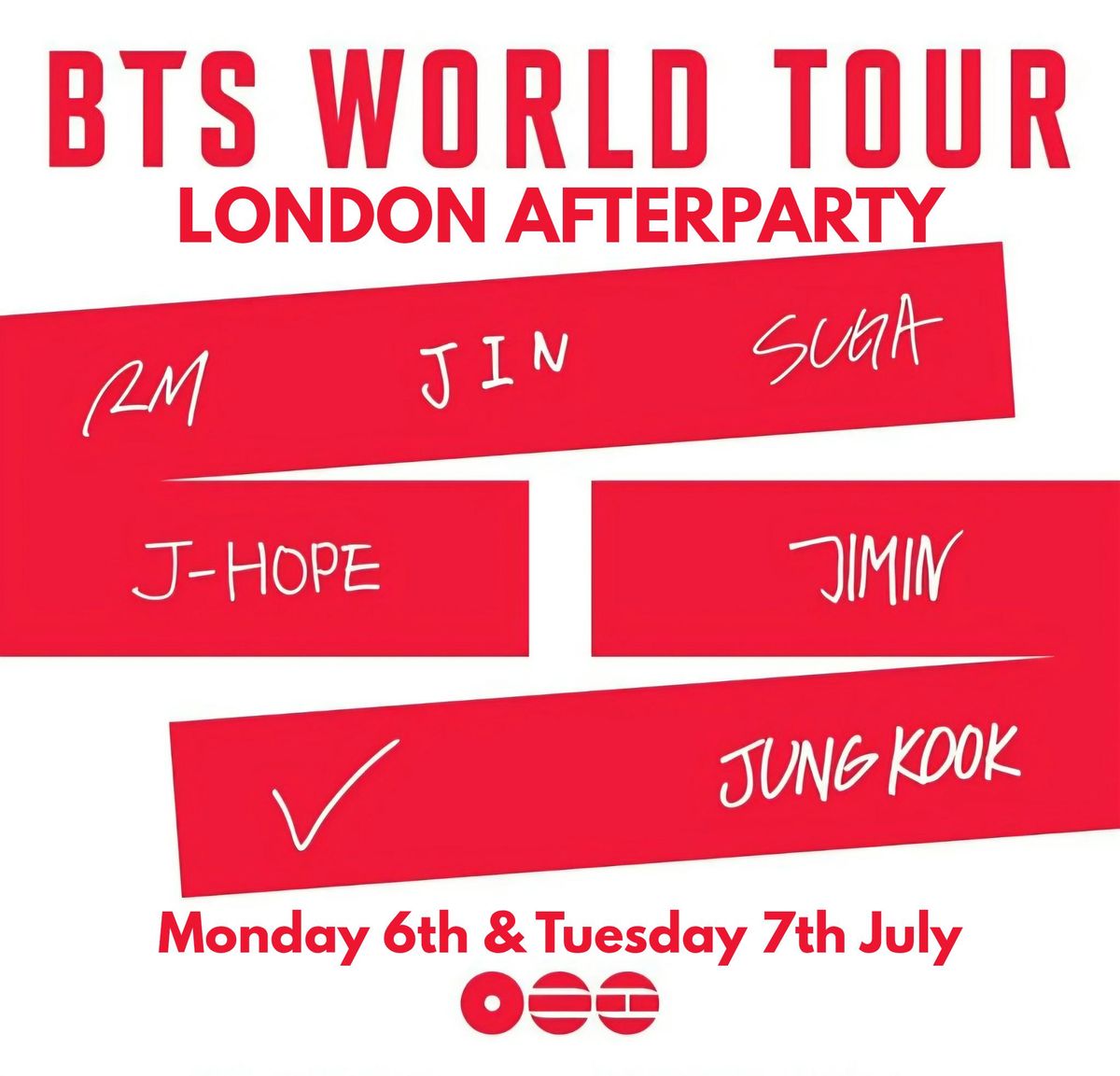 BTS LONDON MONDAY AFTERPARTY with DJ Armani Thai: Summer KPop Club | KPop KHipHop EDM | Tickets from \u00a35 | 6\/7\/26