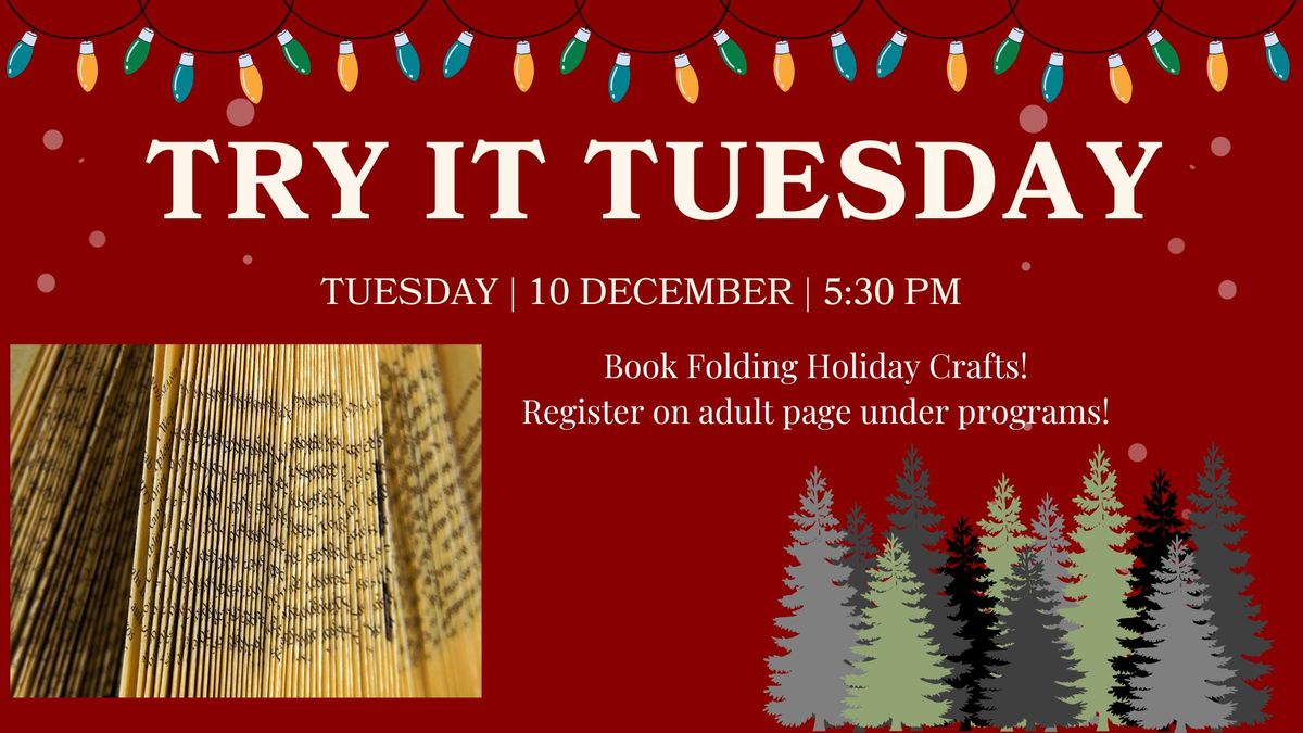 Try it Tuesday: Folded book Christmas Trees