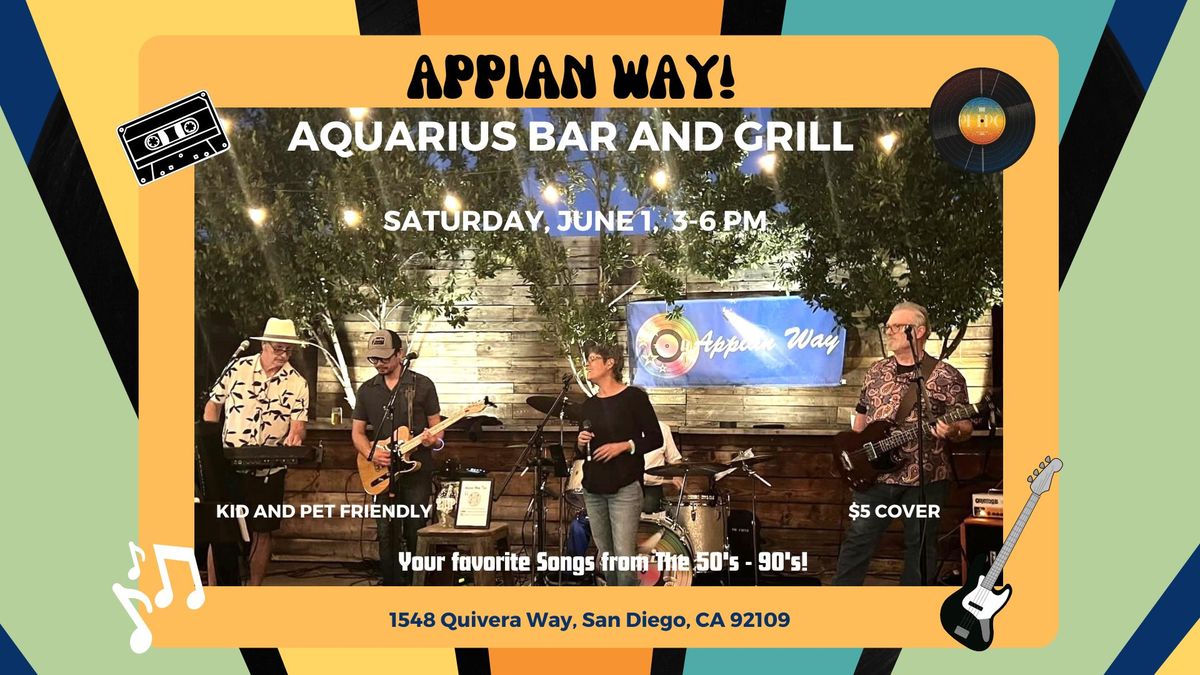 Appian Way is Coming Back to Aquarius Bar and Grille!