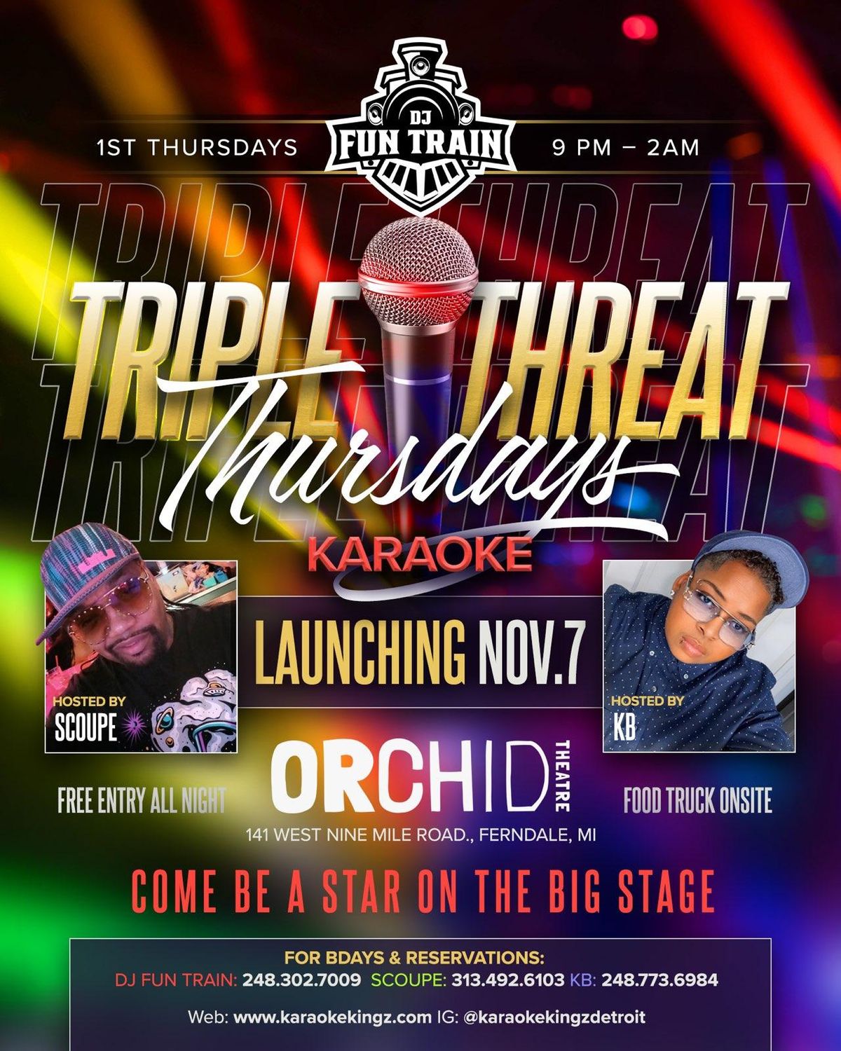 Triple Threat Thursdays at Orchid Theatre