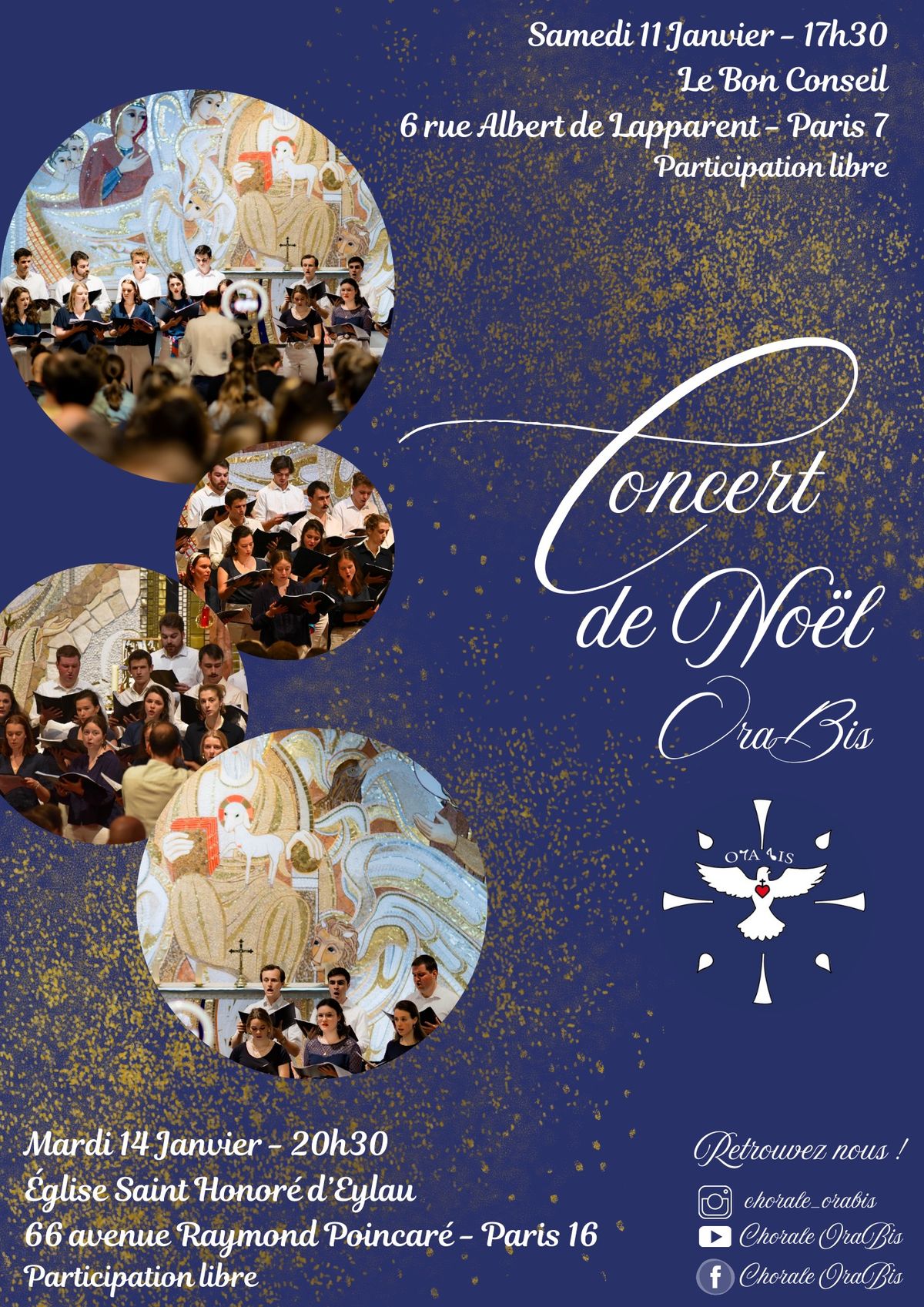 Concert de No\u00ebl de la Chorale Ora Bis 